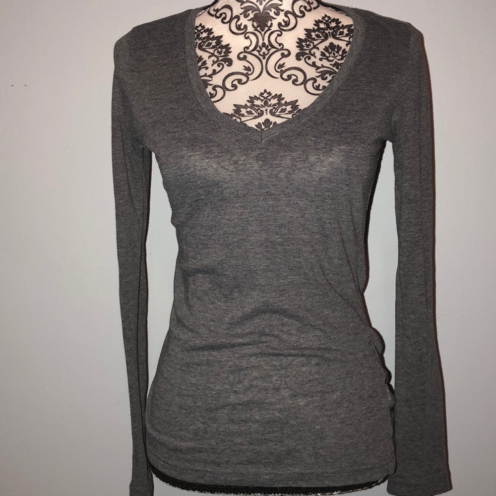 Forever 21 long sleeve low v neck